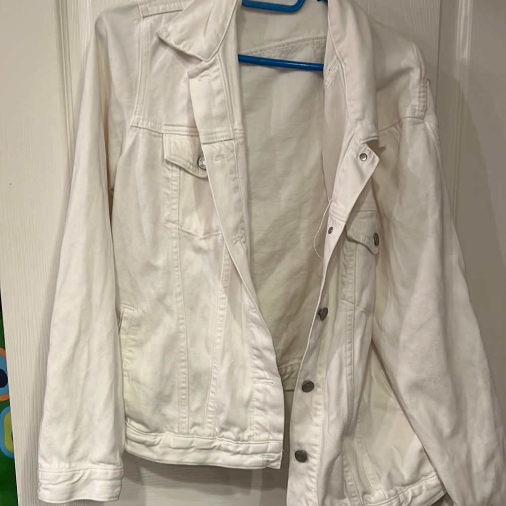 Gap white denim xl jean jacket